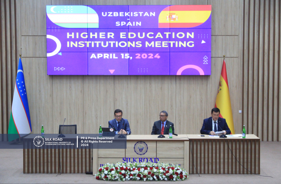 The seminar started in our university, aimed at the prospects of international co-operation in the sphere of higher education Uzbekistan-Spain