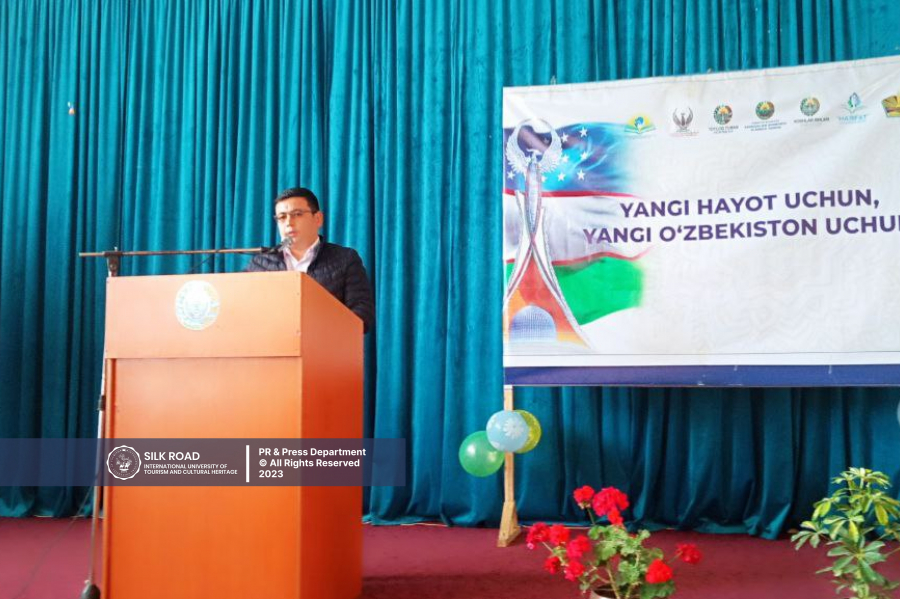 Professors and teachers of “Silk Road” International University of Tourism and Cultural Heritage actively participate in propaganda events under the slogan “For a new life, for a new Uzbekistan!”