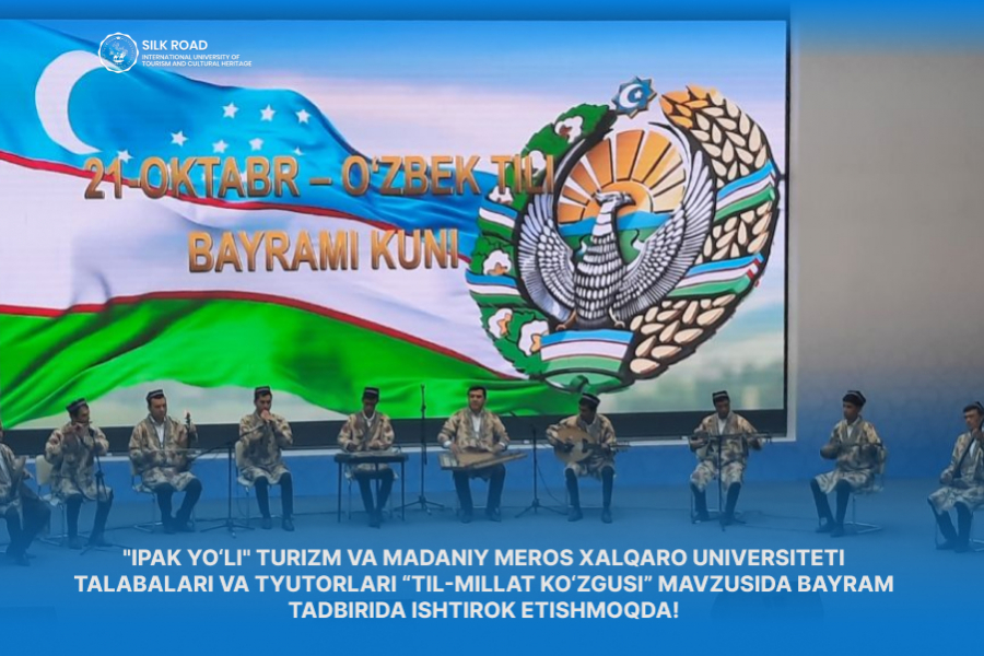 Students and tutors of the &quot;Silk Road&quot; International University of Tourism and Cultural Heritage are participating in a celebratory event  on the theme &quot;Language-the mirror of the nation&quot;!