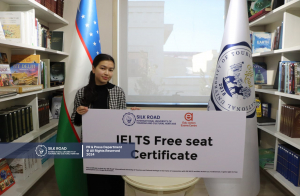 One more student of our university got the opportunity to take the IELTS exam for free