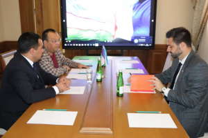 On October 18, 2021, a meeting was held with the First Counselor of the French Embassy in Uzbekistan, Mr. Maxim Geherenger.