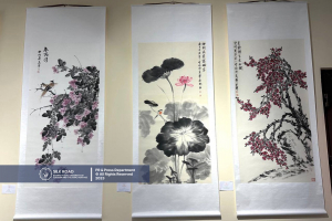 The exhibition of Uzbek-Chinese natural masterpieces held at our university