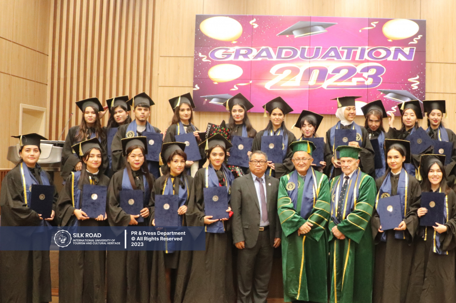A group of graduates of our university were awarded diplomas