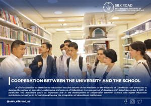 Cooperation between the university and the school