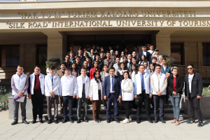 &quot;Propaganda Train&quot;, initiated by the Ministry of Higher and Secondary Specialised Education, visited the Silk Road International Tourism University in Samarkand under the motto &quot;Election 2021: Vote for Your Future!&quot;.