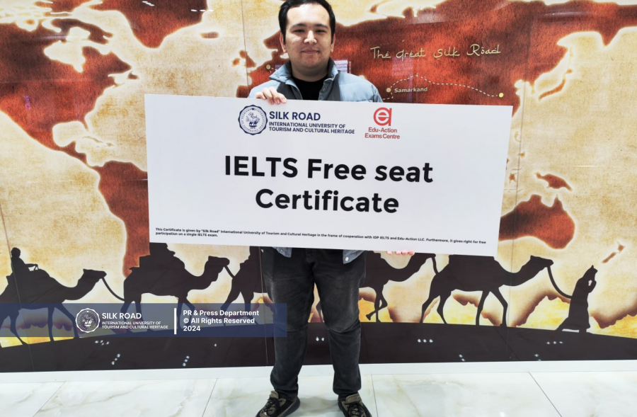 A student of our university had the opportunity to take the IELTS exam for free
