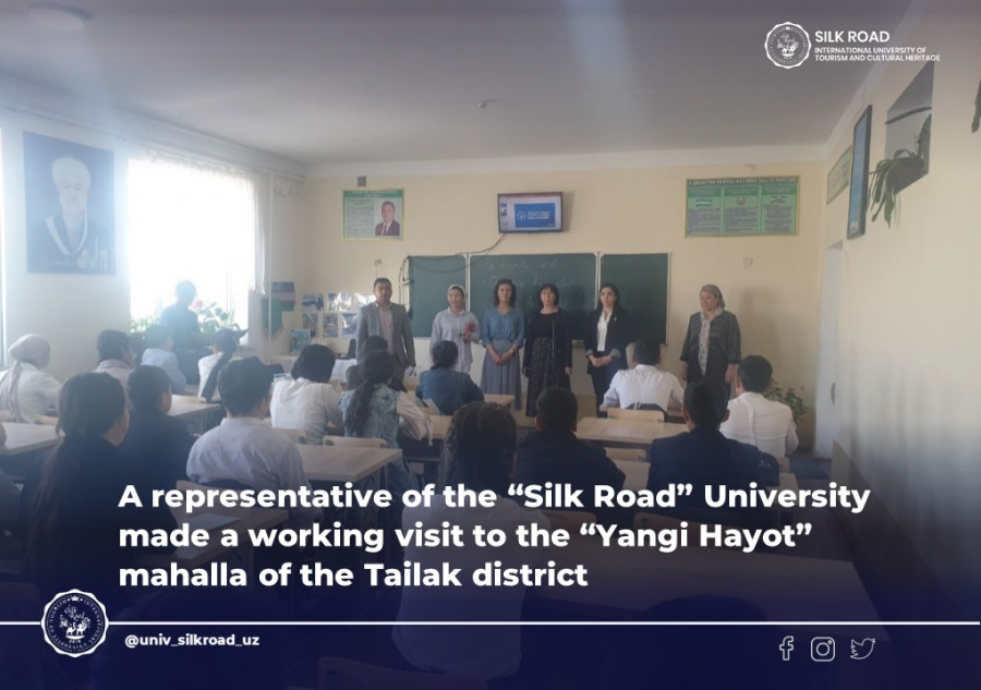 “Ipak yo‘li” universiteti vakili Tayloq tumanidagi “Yangi Hayot” MFYga tashrif buyurdi