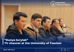 “Dunyo bo&#039;ylab” TV channel at the University of Tourism